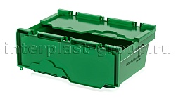 Вкладываемый контейнер KVR 6422 усиленный с распашной крышкой зеленый