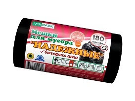 Мешки для мусора 180 л, ароматизированные, черные, в рулоне 25 шт., ПВД, 35 мкм, 1100х930 мм, НАДЕЖНЫЕ, 1802550 в Петрозаводске