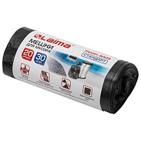 Мешки для мусора 20 л, черные, в рулоне 30 шт., ПНД, 8 мкм, 500х450 мм, LAIMA, 601376 в Петрозаводске