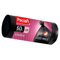 Мешки для мусора 60 л, черные, в рулоне 20 шт., ПНД, 7,4 мкм, 720х600 мм, PACLAN, 600820 в Петрозаводске Мешки для мусора 60 л, черные, в рулоне 20 шт., ПНД, 7,4 мкм, 720х600 мм, PACLAN, 600820 в Петрозаводске