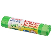 Мешки для мусора 35 л, биоразлагаемые с завязками, зеленые, в рулоне 20 шт., ПНД, 14 мкм, 600х500 мм, LAIMA ULTRA, 607688 в Петрозаводске Мешки для мусора 35 л, биоразлагаемые с завязками, зеленые, в рулоне 20 шт., ПНД, 14 мкм, 600х500 мм, LAIMA ULTRA, 607688 в Петрозаводске