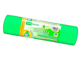 Мешки для мусора 180 л, ароматизированные, зеленые, в рулоне 10 шт., ПВД, 35 мкм, 1100х930 мм, PREMIUM+, 180105301 в Петрозаводске Мешки для мусора 180 л, ароматизированные, зеленые, в рулоне 10 шт., ПВД, 35 мкм, 1100х930 мм, PREMIUM+, 180105301 в Петрозаводске