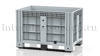 Контейнер iBox сплошной на полозьях с пробкой 2 дюйма серый в Петрозаводске