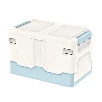 Ящик пластиковый складной белый, дно голубое, 370х240х240 мм в Петрозаводске