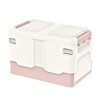 Ящик пластиковый складной белый, дно розовое, 370х240х240 мм в Петрозаводске Ящик пластиковый складной белый, дно розовое, 370х240х240 мм в Петрозаводске