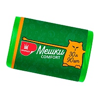 Мешки для мусора 30 л, зеленые, в рулоне 90 шт., ПНД, 6 мкм, 560х480 мм, Comfort, М4268 в Петрозаводске