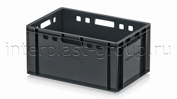 Ящик для мяса и колбасных изделий Е-3 темно-серый в Петрозаводске Ящик для мяса и колбасных изделий Е-3 темно-серый в Петрозаводске