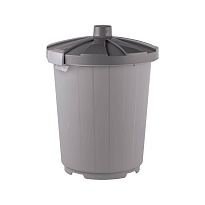 Мусорный бак с крышкой 105 л серый 105 серый в Петрозаводске Мусорный бак с крышкой 105 л серый 105 серый в Петрозаводске