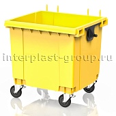 Контейнер для мусора 1100 л желтый без крышки